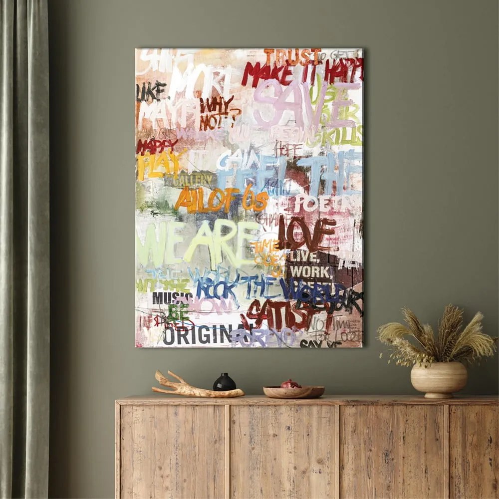 Tablou cu detalii pictate manual 90x118 cm Streetlife – Malerifabrikken