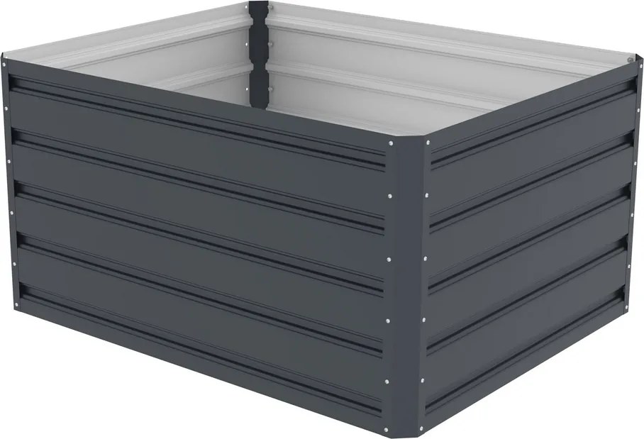 Patură înălțată G21 Daisy 100 x 80 x 52 cm, dintablă, antracit