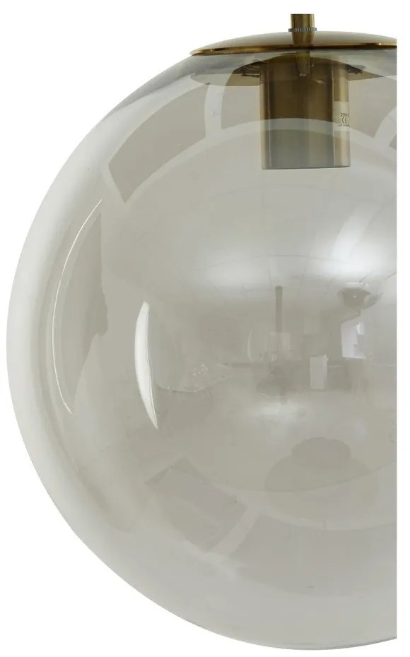 Lustră în culoarea bronz cu abajur din sticlă ø 48 cm Medina – Light &amp; Living