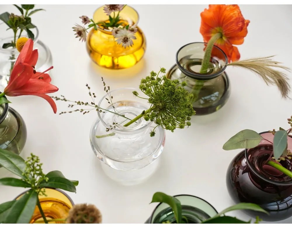 Vază din sticlă lucrată manual (înălțime 9 cm) Inu – Zone