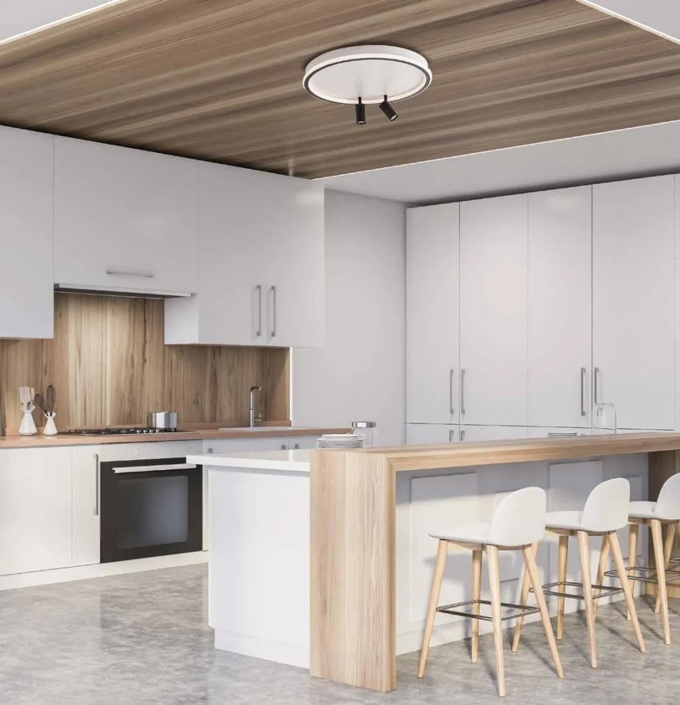 Plafoniera LED dimabila design modern Piers alb/negru