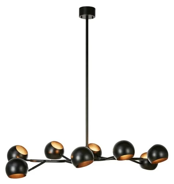 Lustră neagră cu abajur din metal Edgar – Markslöjd