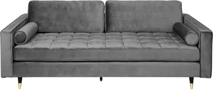 Canapea impozanta Cozy 220cm, catifea gri