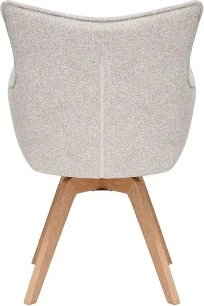 Set de 2 scaune pivotante picioare din lemn VOGUE bej