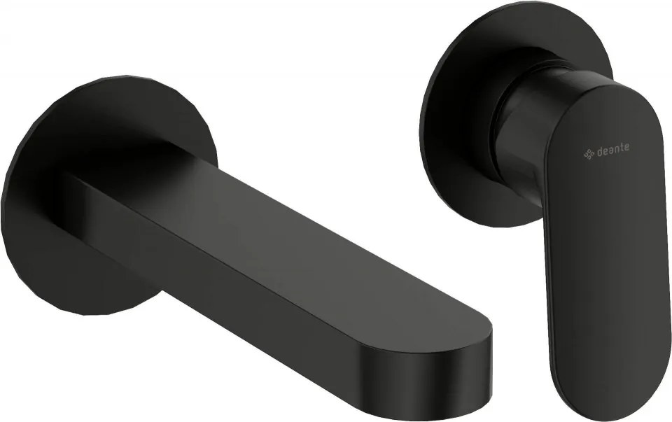 ALPINIA Baterie pentru Chiuvetă, Îngropată, 2 Găuri Finisaj: Negru BGA_N55L