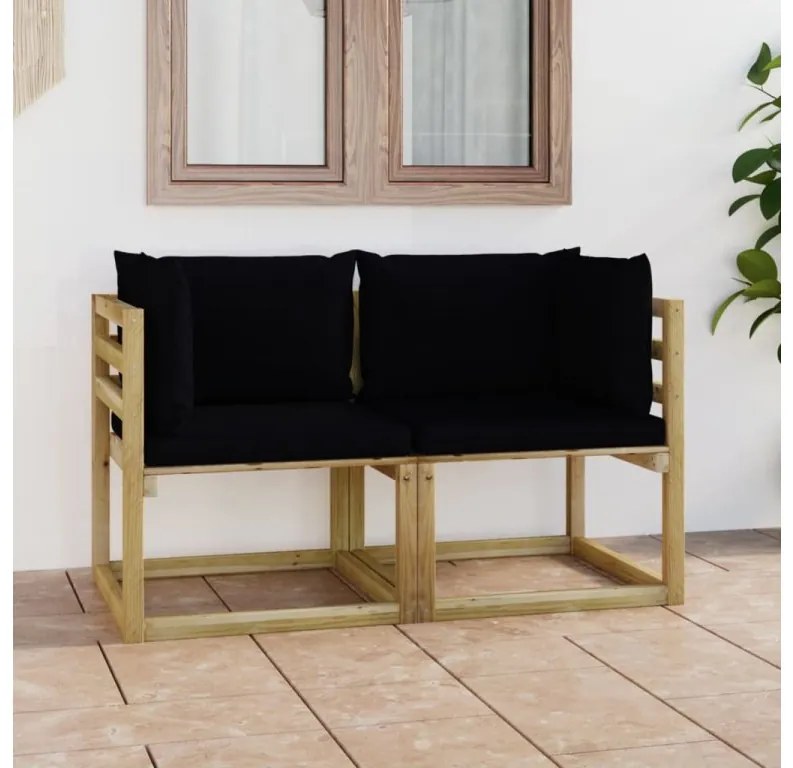 Set perne pentru mobilier de gradina MAJKEN, negru