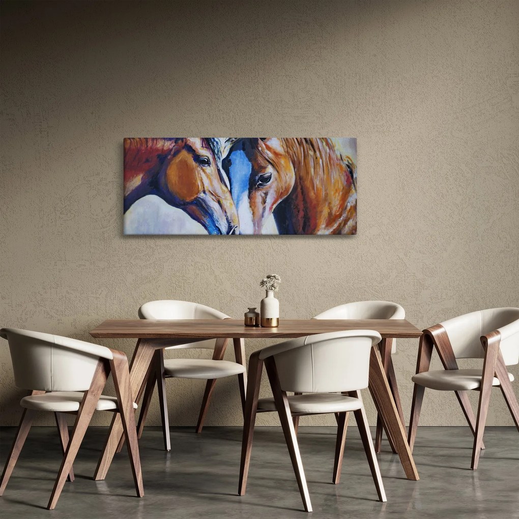 Tablou - Caii îndrăgostiți (120x50 cm)