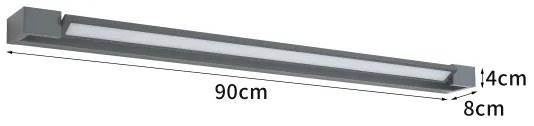 Brilagi - Aplica LED de exterior AQUA LINE, 24W, 230V, 90 cm, IP44, antracit