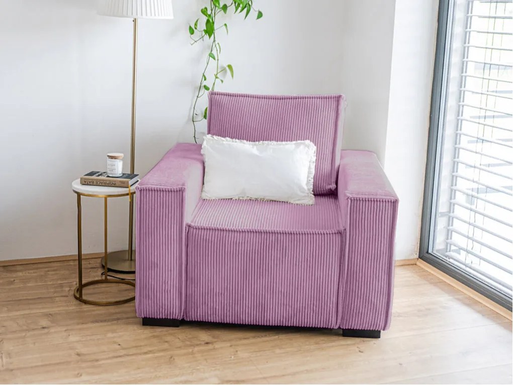 Fotoliu cu taburet SMART SET, lila