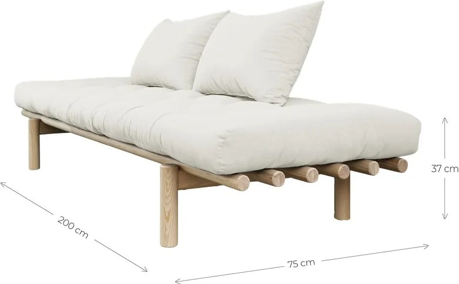 Canapea albă 200 cm Pace - Karup Design