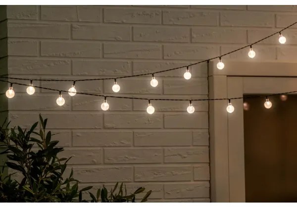 Lanț LED solar dimabil Grundig 50xLED/8 funcții 9,35m IP44 alb cald + telecomandă