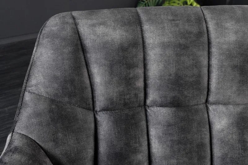 Banca tapitata Papillon 165cm catifea gri