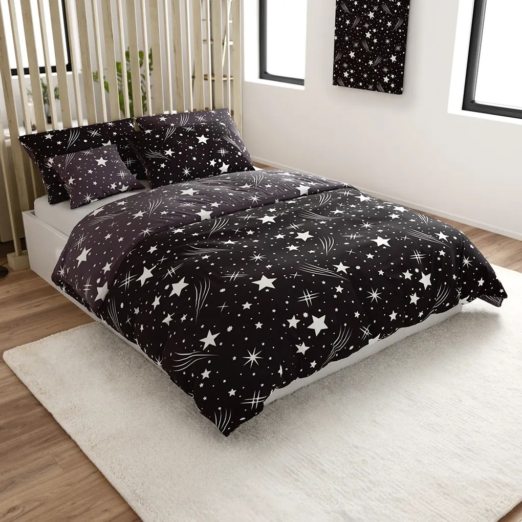 Lenjerie de pat din microfibra NIGHT SKY albastru-gri Dimensiune lenjerie de pat: 2 buc 70 x 90 cm | 200 x 220 cm