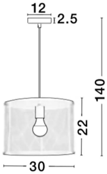 Pendul design modern 30cm Net alb NVL-8809302