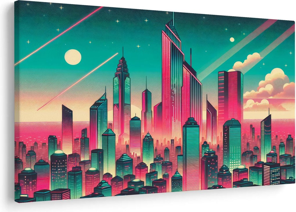 Tablou – Metropolă în stil pop-art (90x60 cm)