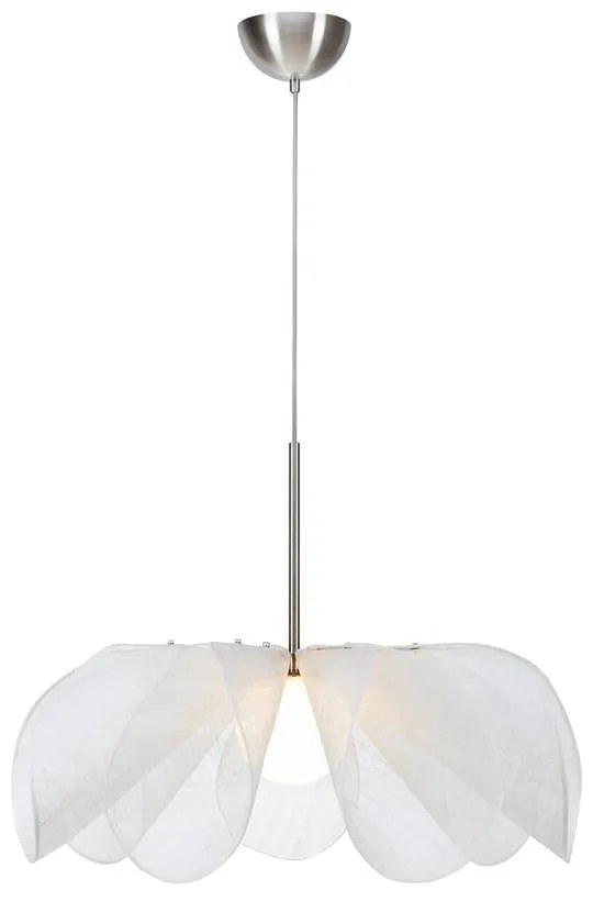 Lustră albă cu abajur din sticlă ø 75 cm Styrka – Markslöjd