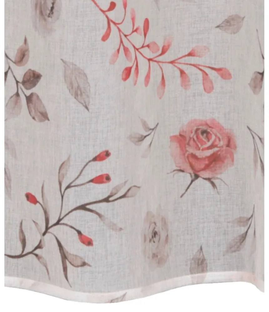 Perdea albă-roz 135x45 cm Rose – Sehlbach