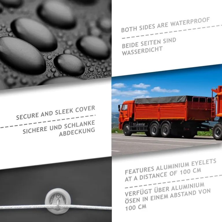 JAGO Prelata 650 g/m², ochiuri de aluminiu, antracit, 5 x 7