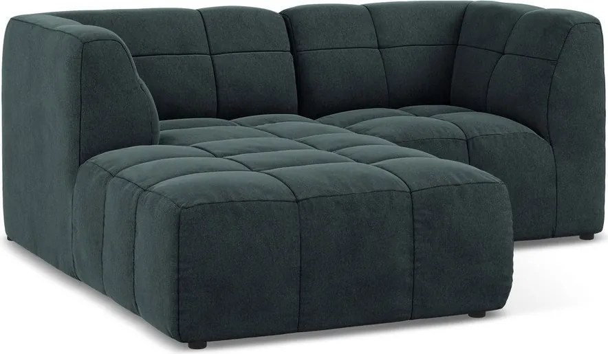 Colțar albastru cu tapițerie din catifea (cu colț pe partea stângă/cu șezlong) Aloha – Makamii