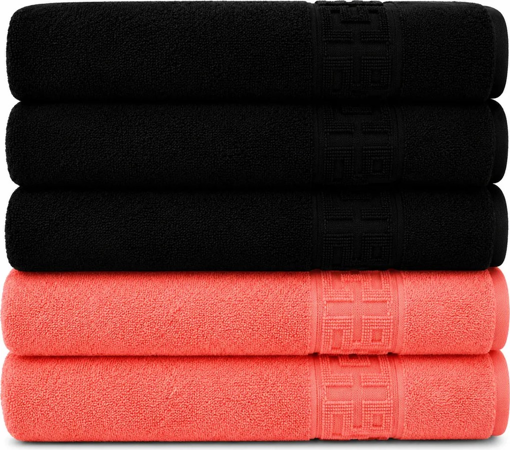 Set 5 Prosoape Premium, 100% Bumbac, Absorbante și Pufoase