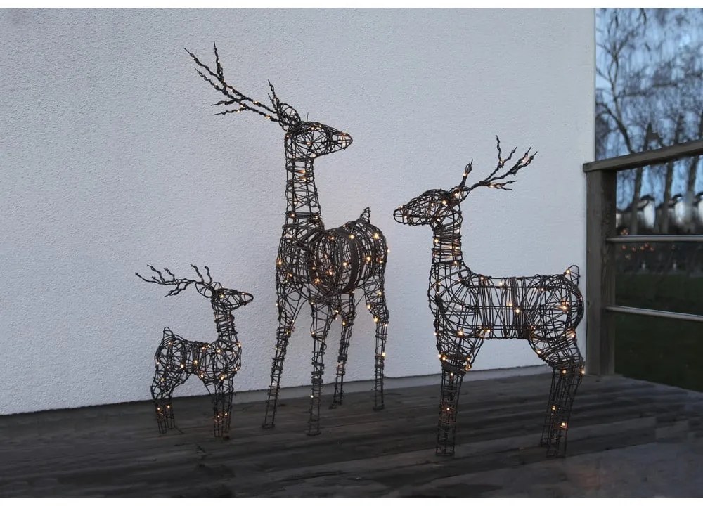 Decorațiune luminoasă de Crăciun maro de podea cu baterii Vixen – Star Trading