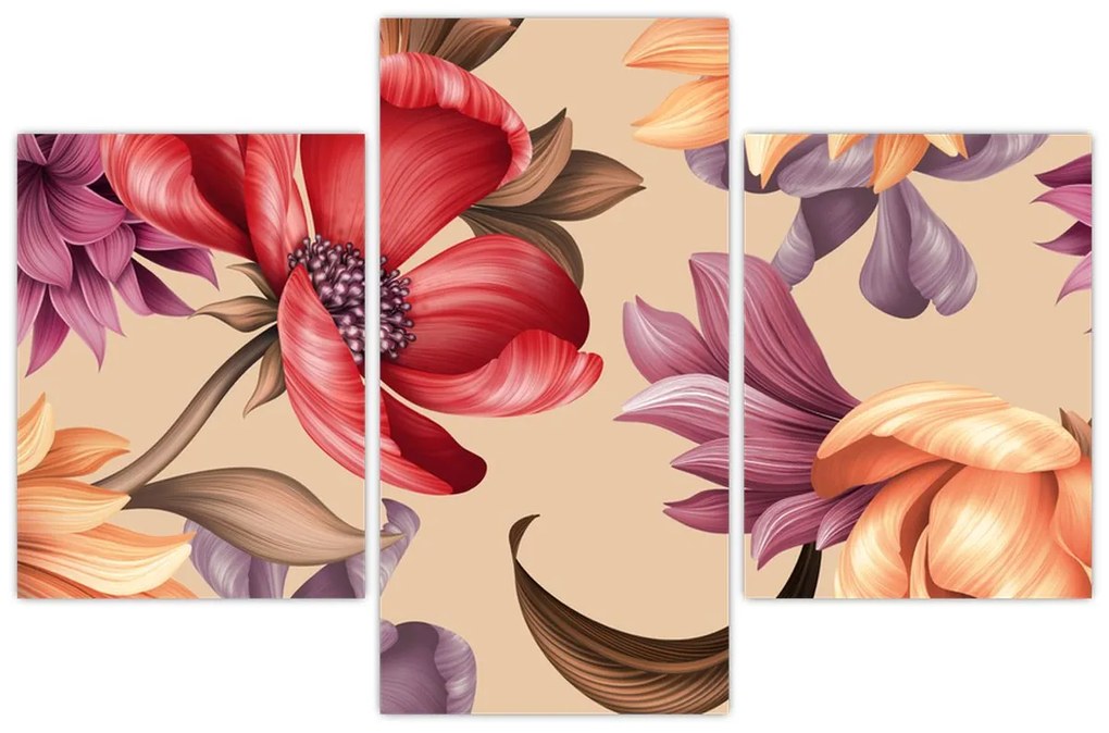 Tablou - Flori de epocă (90x60 cm)