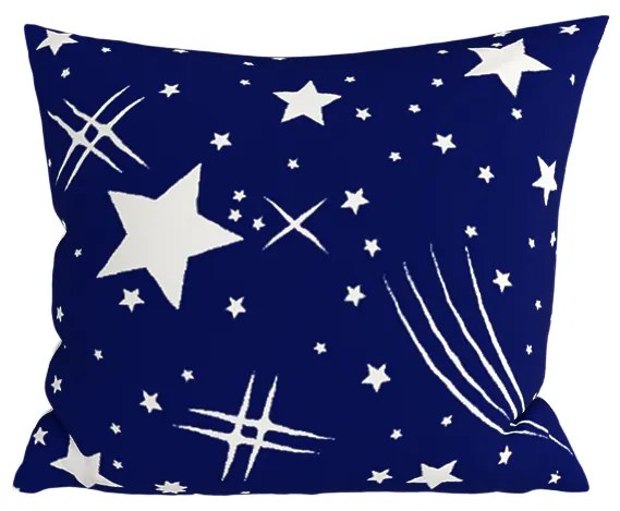 Set 2 bucati fete de perna decorative din microfibra NIGHT SKY 45x45 cm, albastru