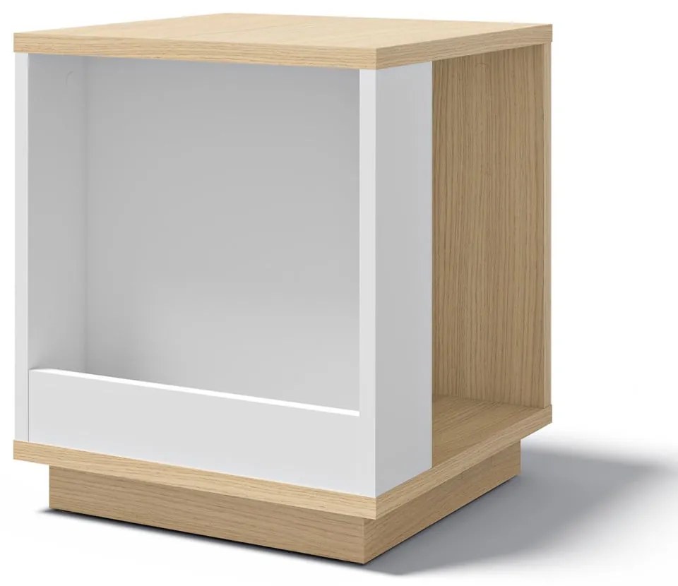 Măsuță auxiliară cu aspect de lemn de stejar 40x40 cm Ella - TemaHome