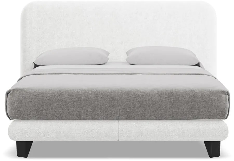 Pat boxspring alb 140x200 cm Ilima – Makamii