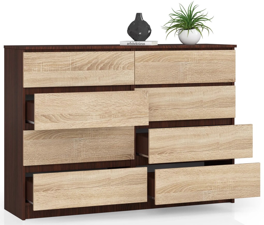 Comodă Keanu III (wenge + Stejar sonoma). 1069386