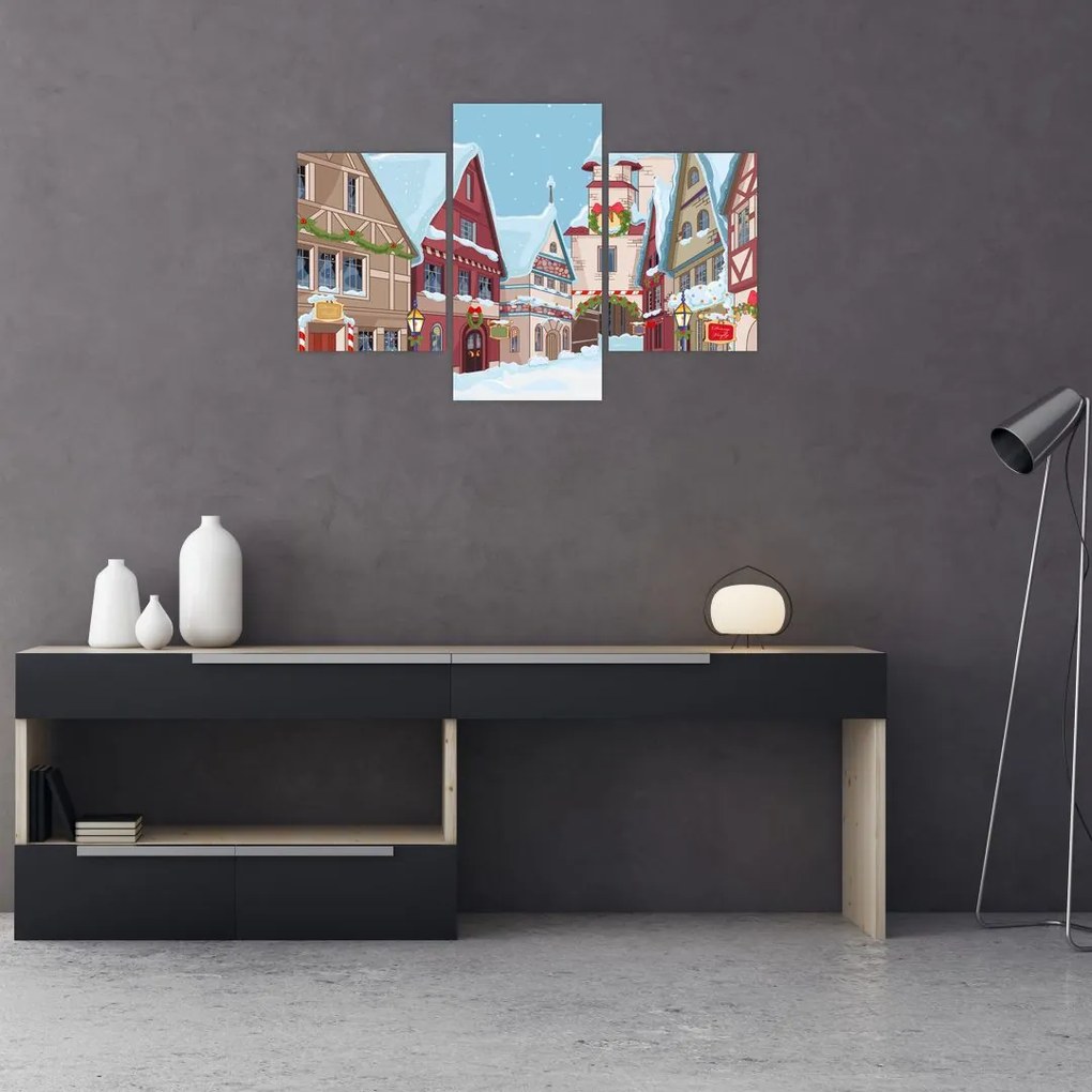 Tablou - Stradă de iarnă (90x60 cm)