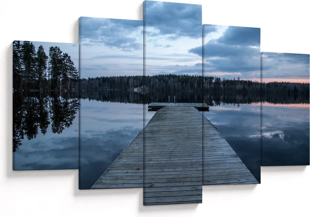 Tablou - Ponton de lemn, lac (150x105 cm)