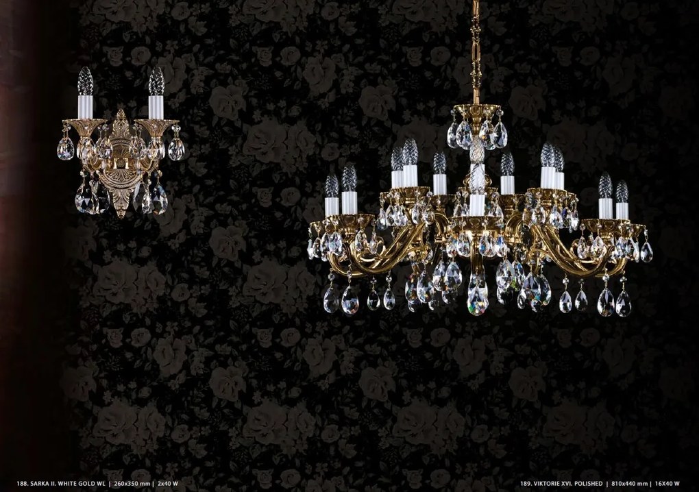 Aplica cu 2 brate Cristal Bohemia Exclusive SARKA II. WL