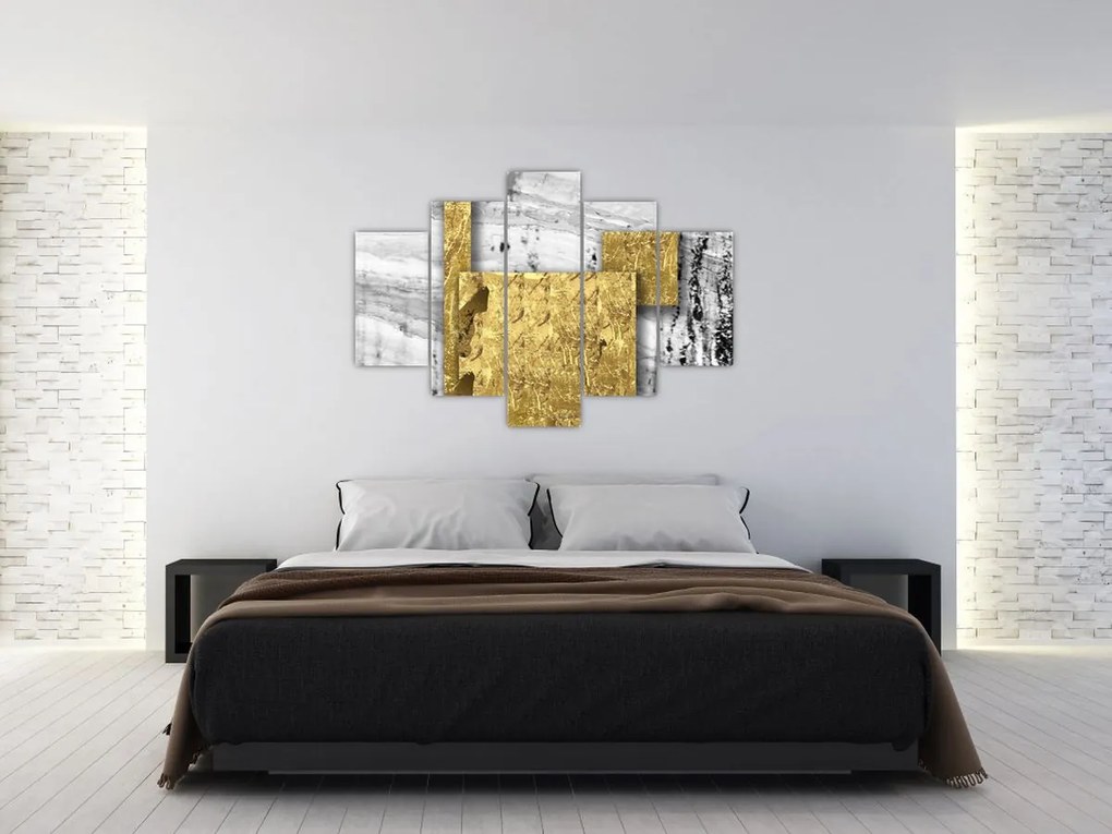 Tablou - Pătrate de aur N⁰1 (150x105 cm)