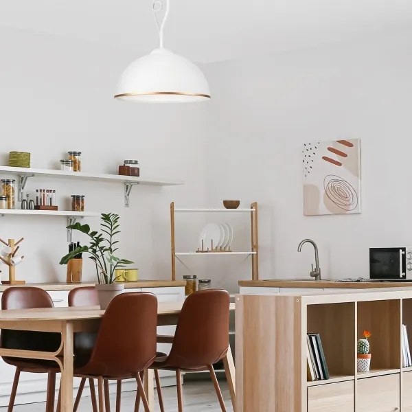 Lustră pe tijă RETRO II 1xE27/60W/230V alb