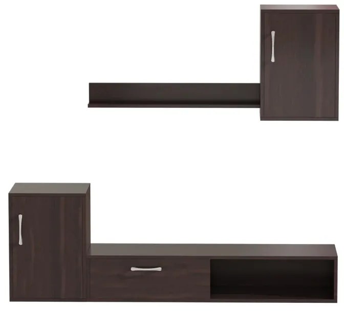 Ansamblu comoda TV Ranian melamina nuc 130x36x27.5 cm
