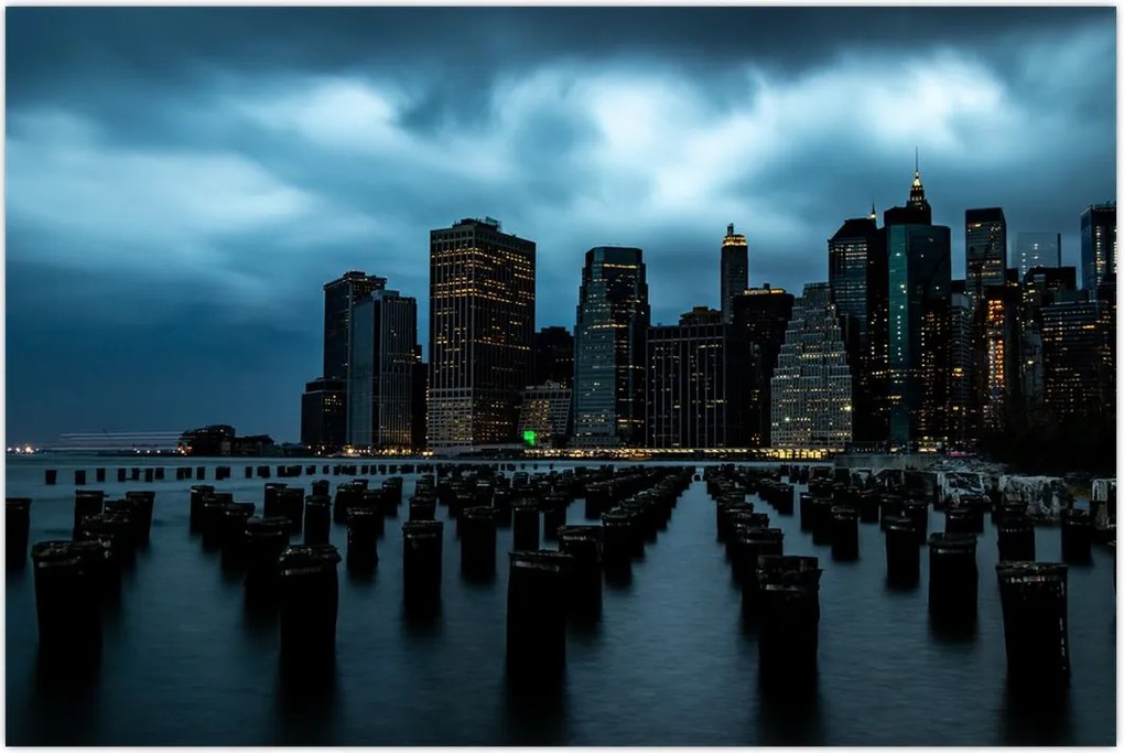 Tablou - Privire spre Zgârâie nori din New York (90x60 cm)