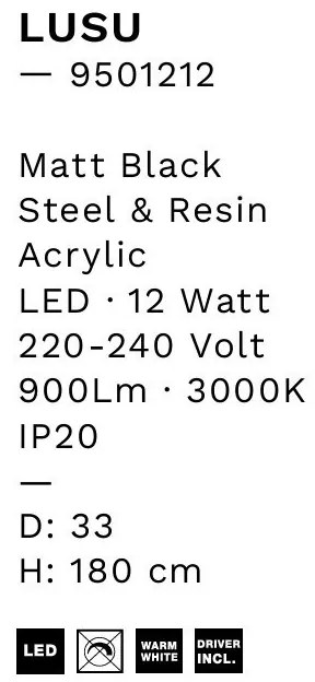 Pendul LED, Lustra design modern Lusu 33cm