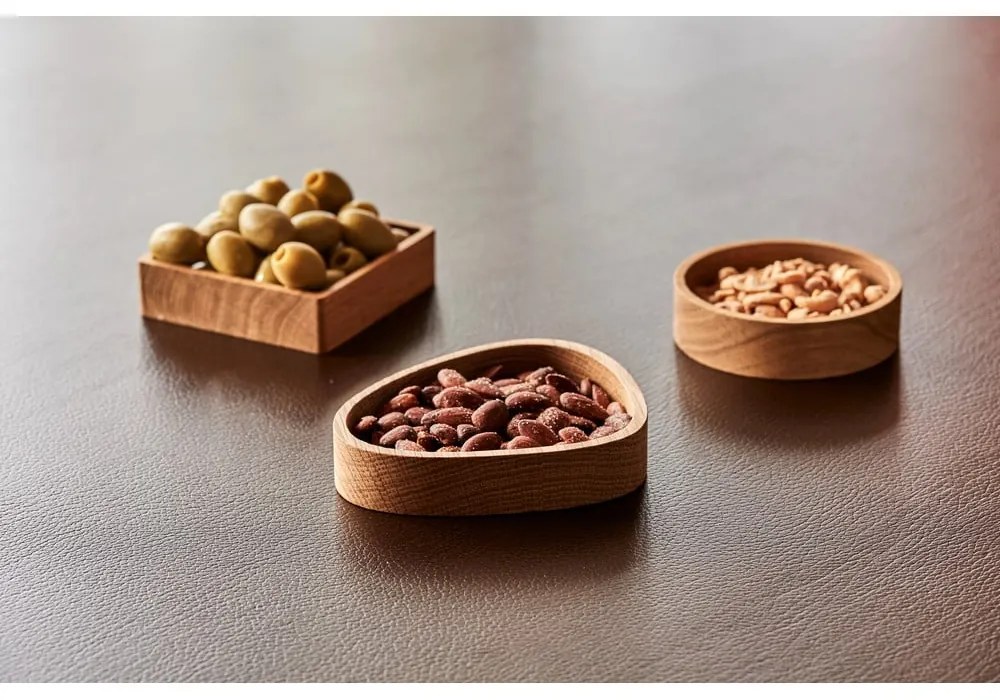 Cutie de depozitare în culoare naturală din lemn, decorativă 11x11x3 cm Square S – LIND DNA