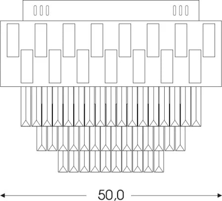 BRILAGI - Plafonieră AURELIA 5xE14/40W/230V Ø 50 cm neagră