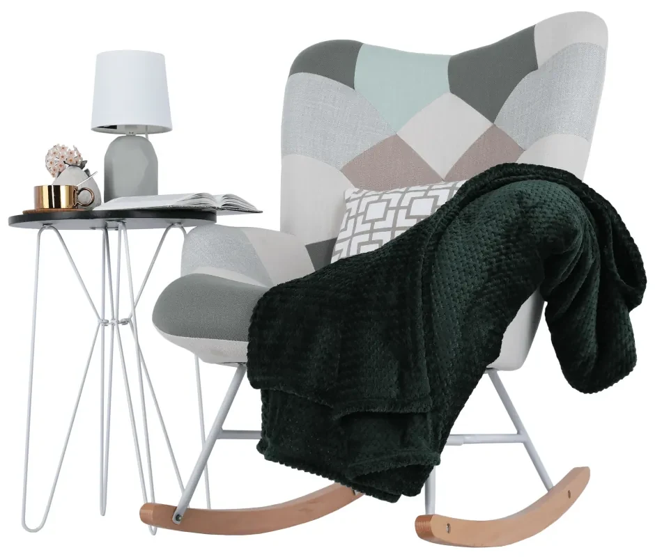 Zondo Fotoliu balansoar Gerelon (alb + motiv patchwork). 1017007