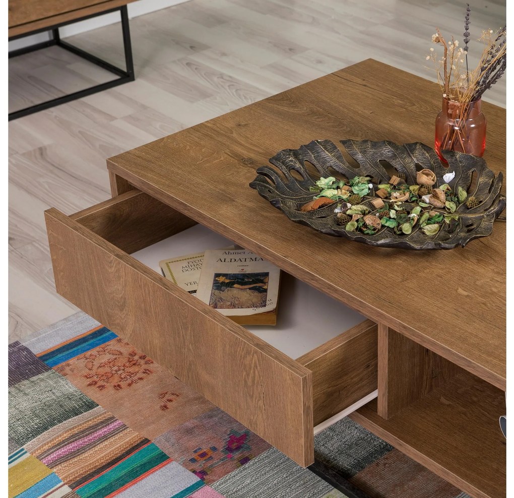 Set mobilier living Laxi 19 (nuc + negru). 1089121