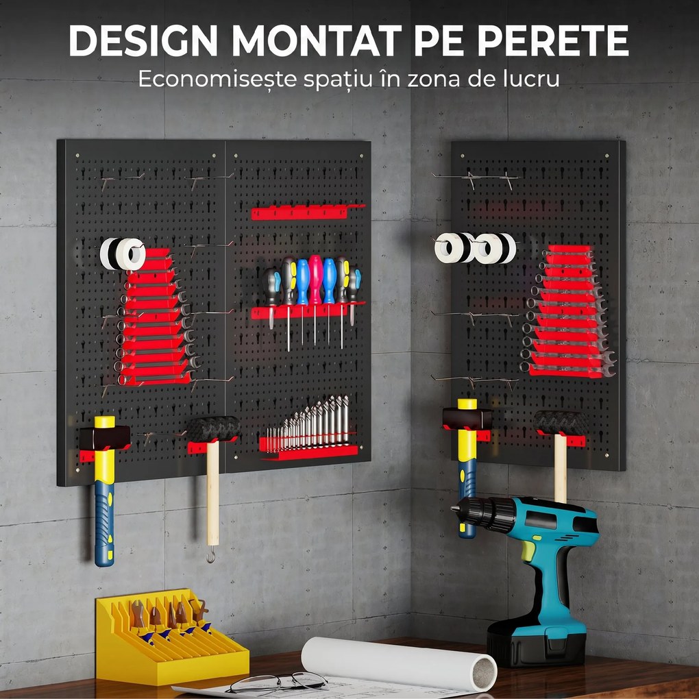 HOMCOM Panou perforat de perete | Aosom Romania