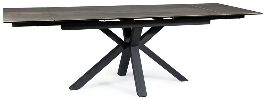 Masa extensibila Columbus Ceramic maro LEGNO/negru L160-240 cm