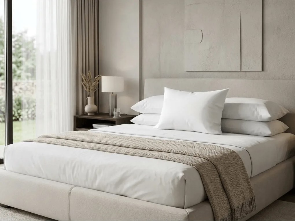 Husa pentru perna satin damasc 70x90 albă
