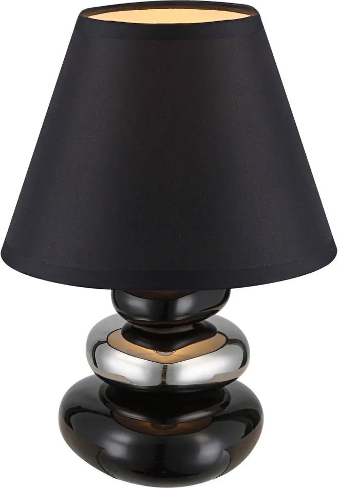 Globo TRAVIS 21687 Lampa de masa de noapte negru 1 x E14 max. 40w 24 x 18 x 18 cm