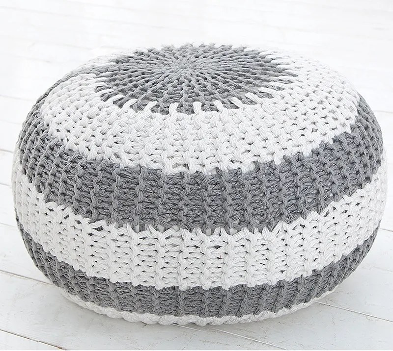 Taburete multifunctional Leeds 50cm gri/ alb A-37337 VC