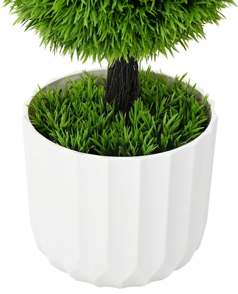 vidaXL Planta artificială pin sculptat topiar ghiveci 24x90 cm verde
