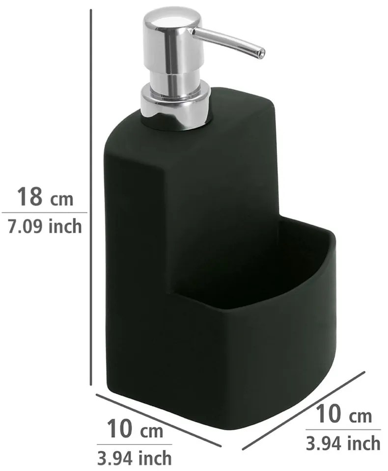 Dozator pentru săpun lichid Wenko Festival, negru