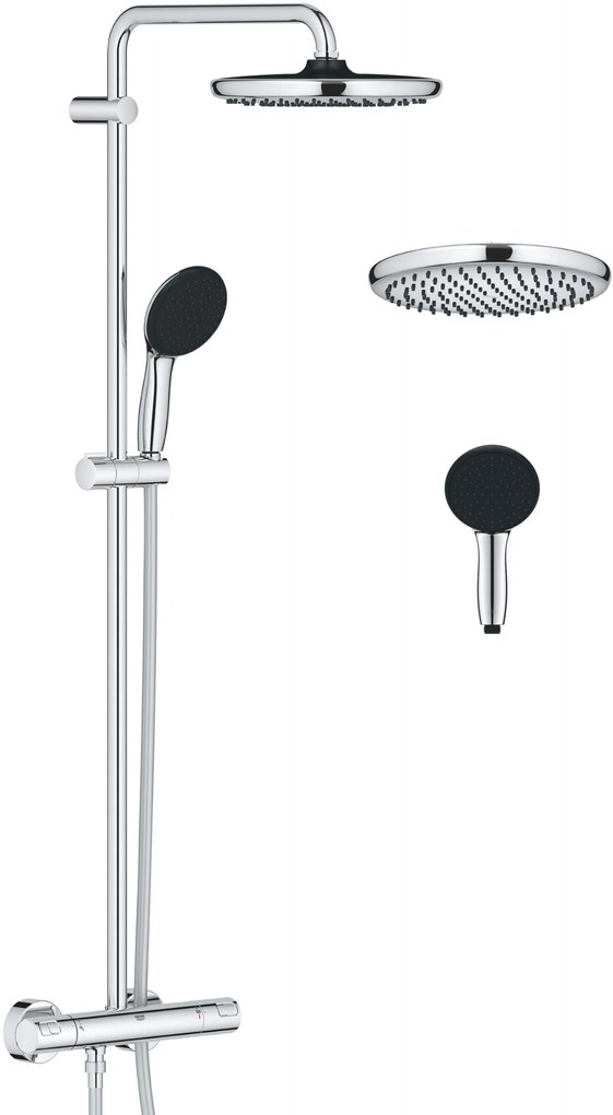 Grohe Vitalio Start System set de duș perete cu termostat cu duș de ploaie crom 26677001